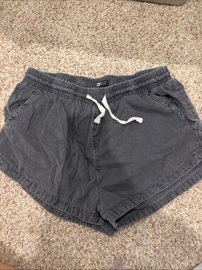 Billabong Women's Charcoal Drawstring Athletic Shorts